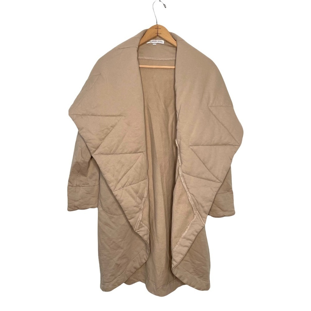 Young Fabulous & Broke | Sandrine Long Quilted Oversized Collar Fabric Coat - Picture 2 of 9